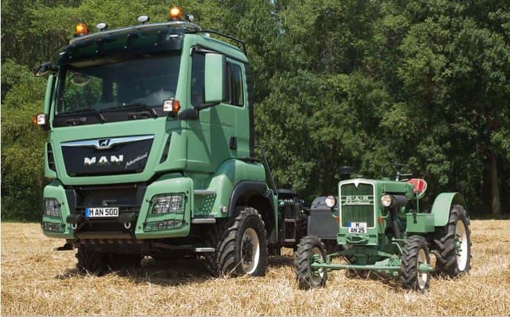 MAN mit TGSAgrarLKW und neuem 9 l 6Zylindermotor auf der Agritechnica