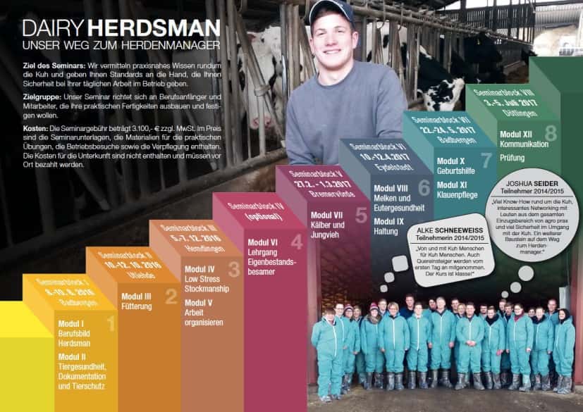 Dairy Herdsman Seminar startet im August