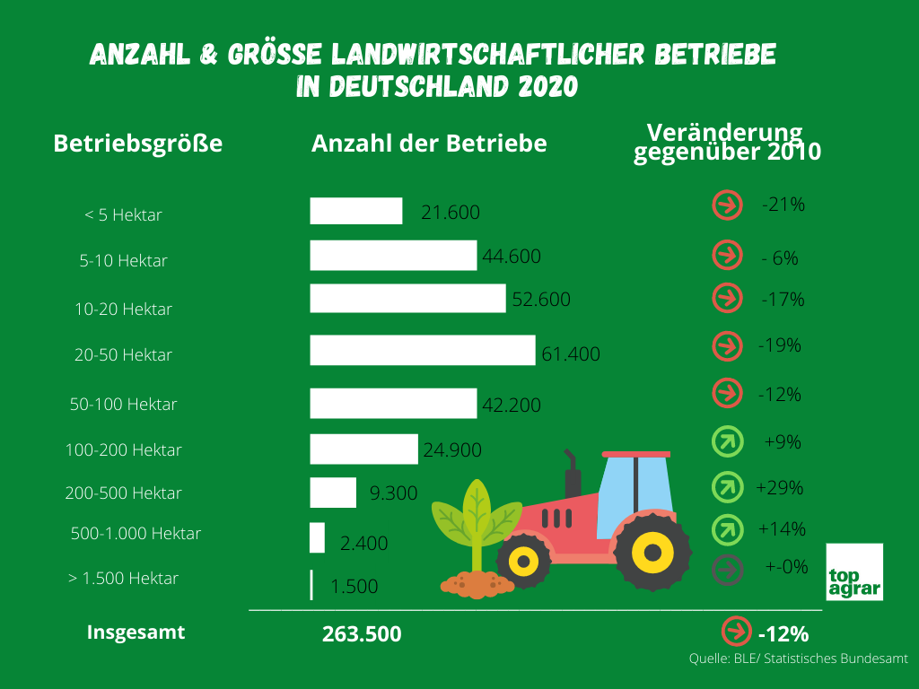 Starker Strukturwandel: Immer weniger landwirtschaftliche Betriebe