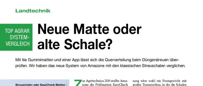 Neue Matte oder alte Schale? | top agrar