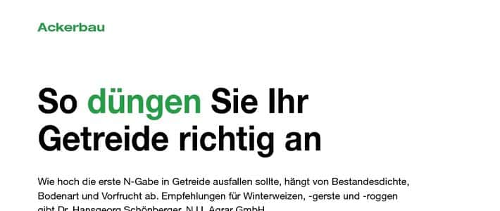 Getreide richtig andngen  top agrar online | top agrar