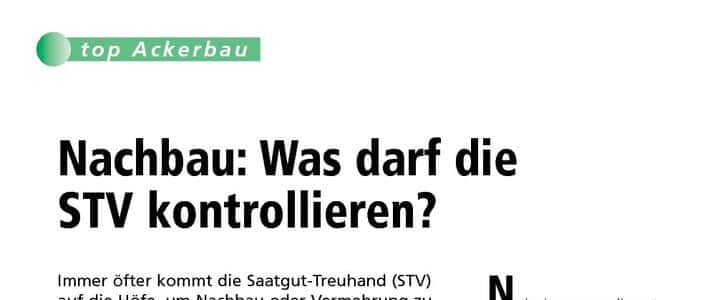 Nachbau Was darf die STV kontrollieren? top agrar