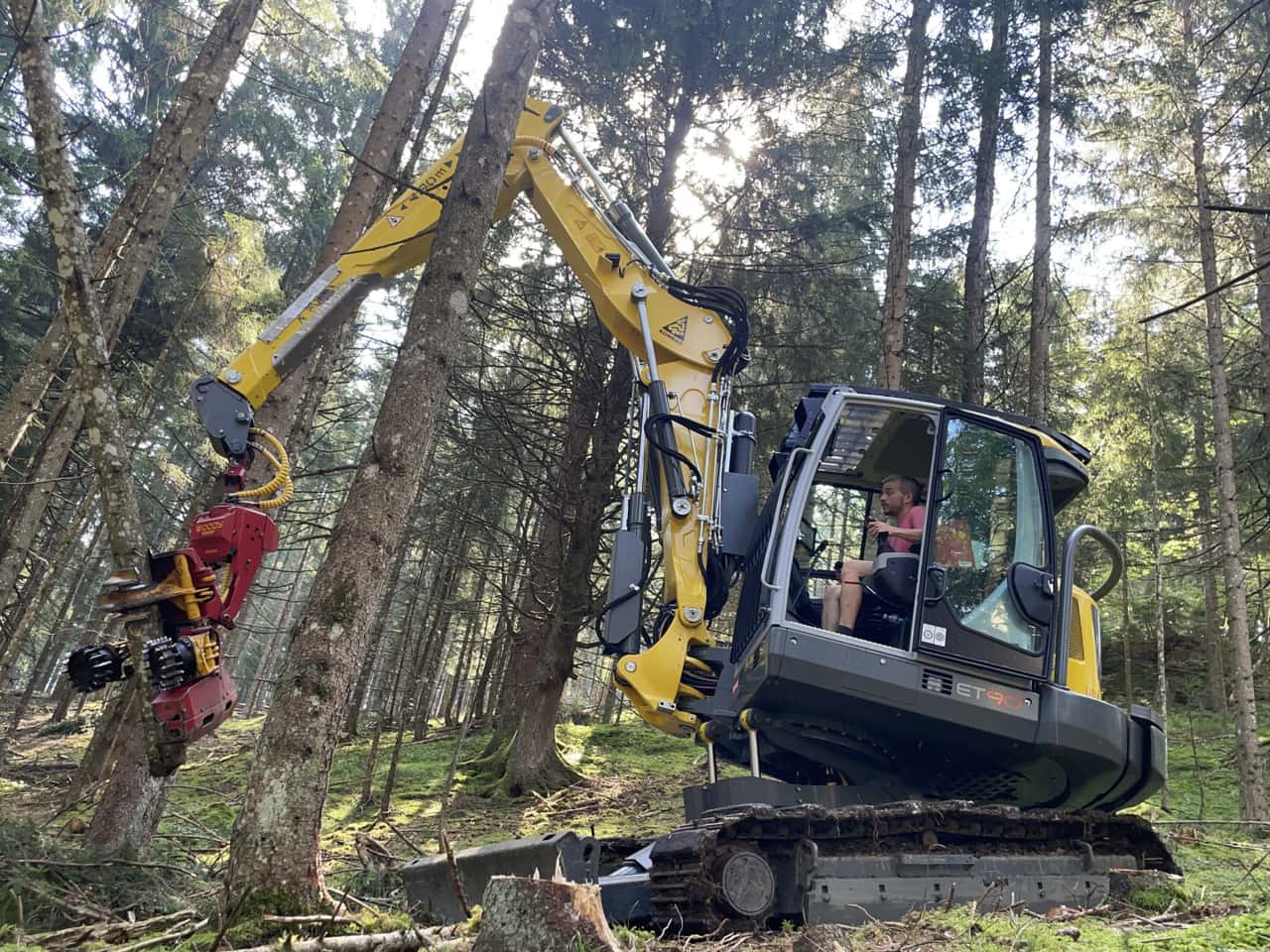 Durchforstungsharvester-Kompakter-Kraftprotz-f-r-den-Steilhang