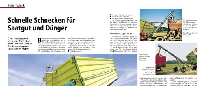 Schnelle Schnecken fr Saatgut und Dnger | top agrar