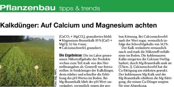 Kalkdnger: Auf Calcium und Magnesium achten | top agrar